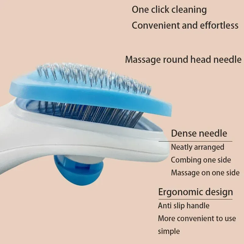 Brosse à poils pour chiens et chats, peigne épilateur pour animaux de compagnie 3