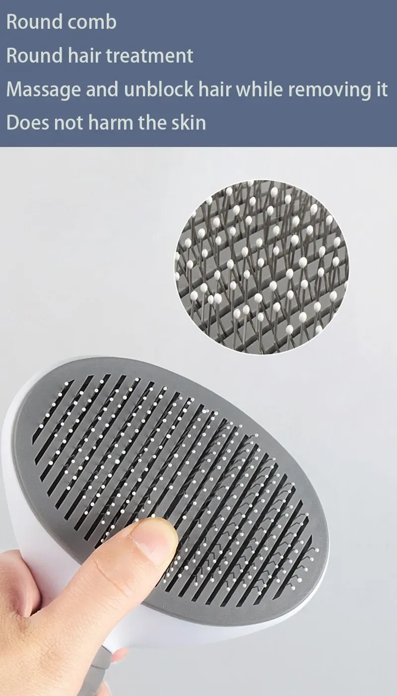 Brosse Slicker pour animaux de compagnie, détail des poils