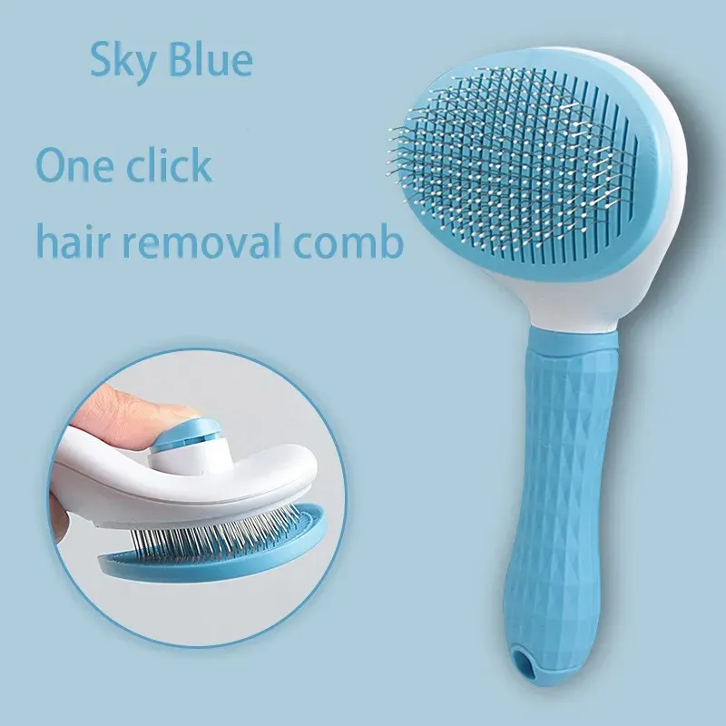 Brosse à poils pour chiens et chats, peigne épilateur pour animaux de compagnie 8
