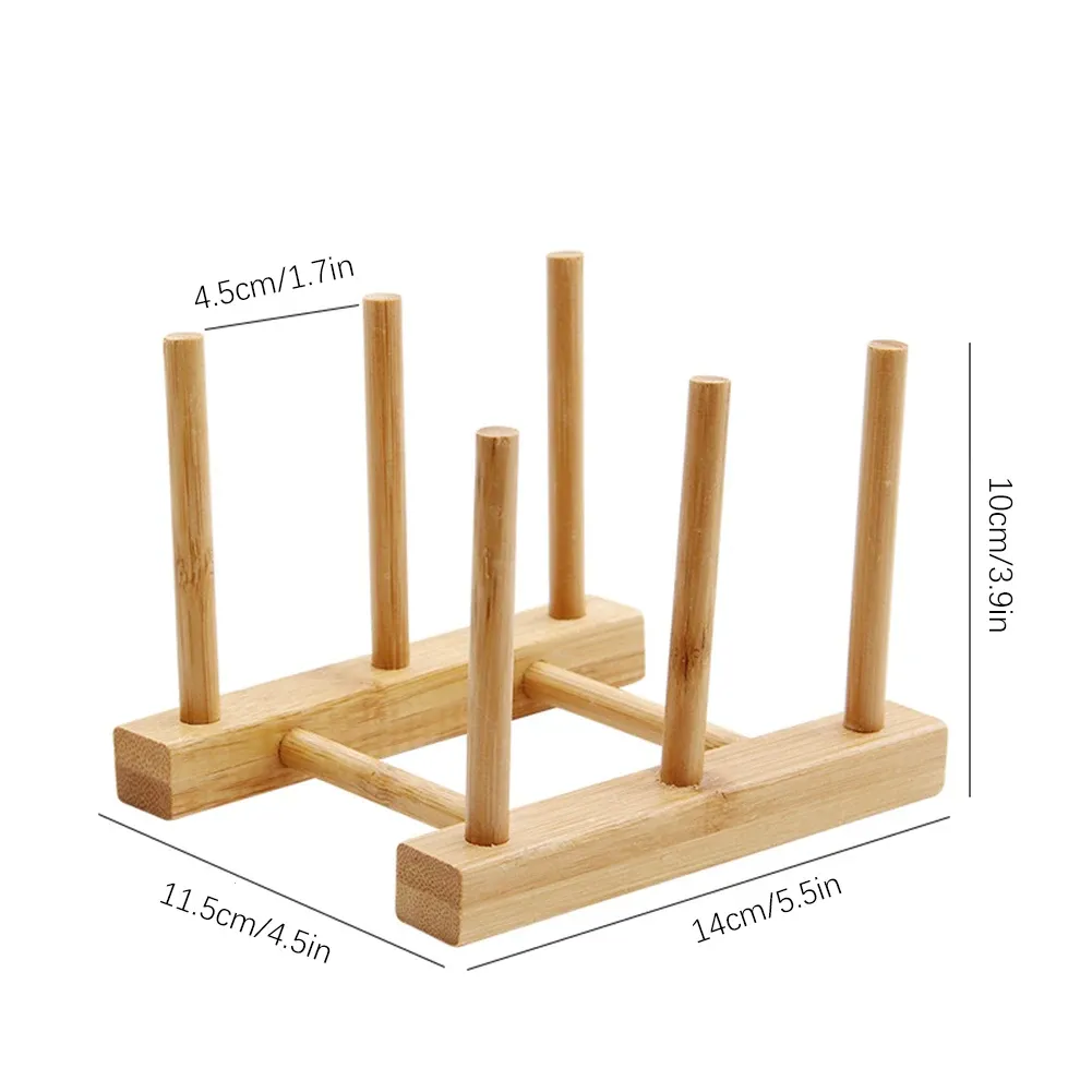 Égouttoir à vaisselle en bois pour cuisine avec plateau et étagère de séchage 7