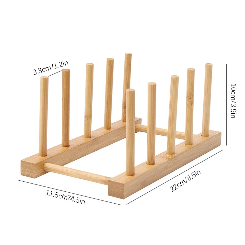 Égouttoir à vaisselle en bois pour cuisine avec plateau et étagère de séchage 9