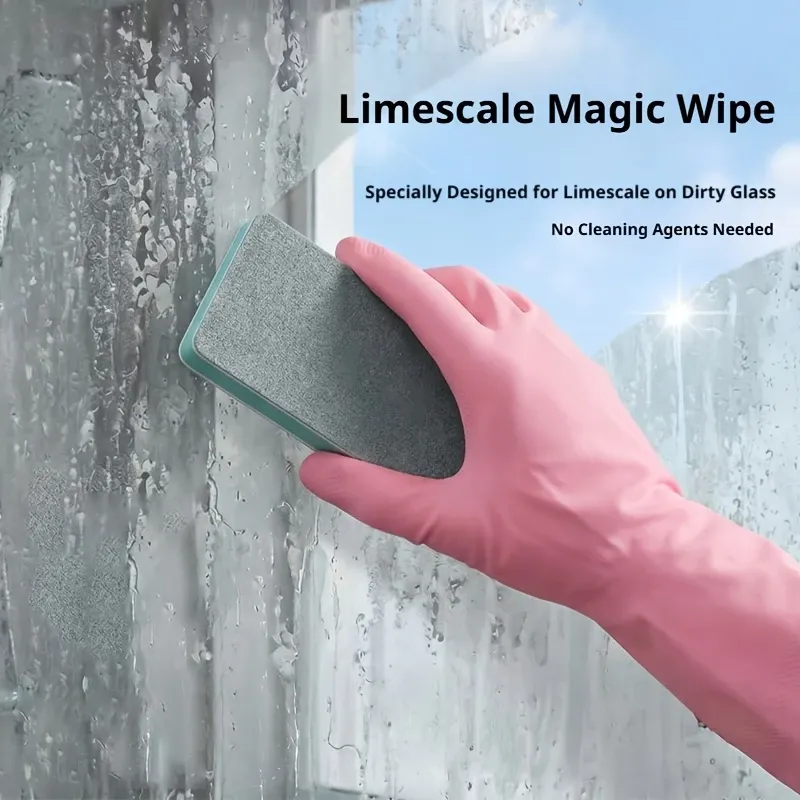 Ensemble de 6 brosses magiques pour vitres, détartrant puissant anti-taches d'eau, outil multifonction 4