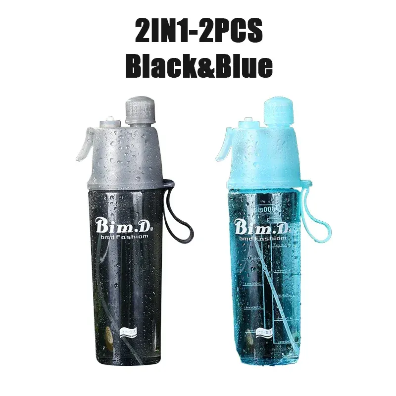 Bouteille d'eau portable avec paille, lot de 1 à 4 pièces, pour sports de plein air 9