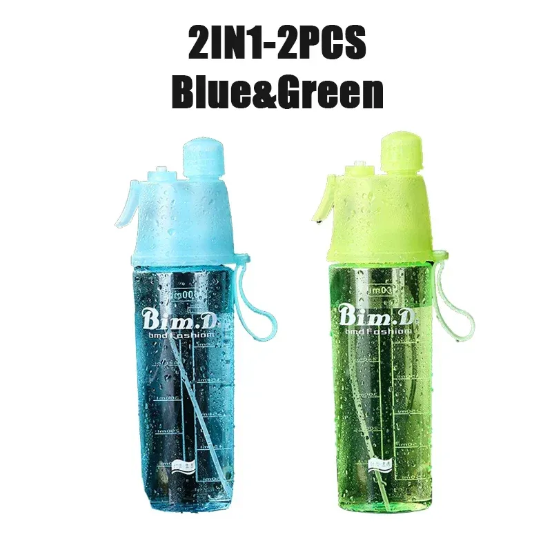 Bouteille d'eau portable avec paille, lot de 1 à 4 pièces, pour sports de plein air 18