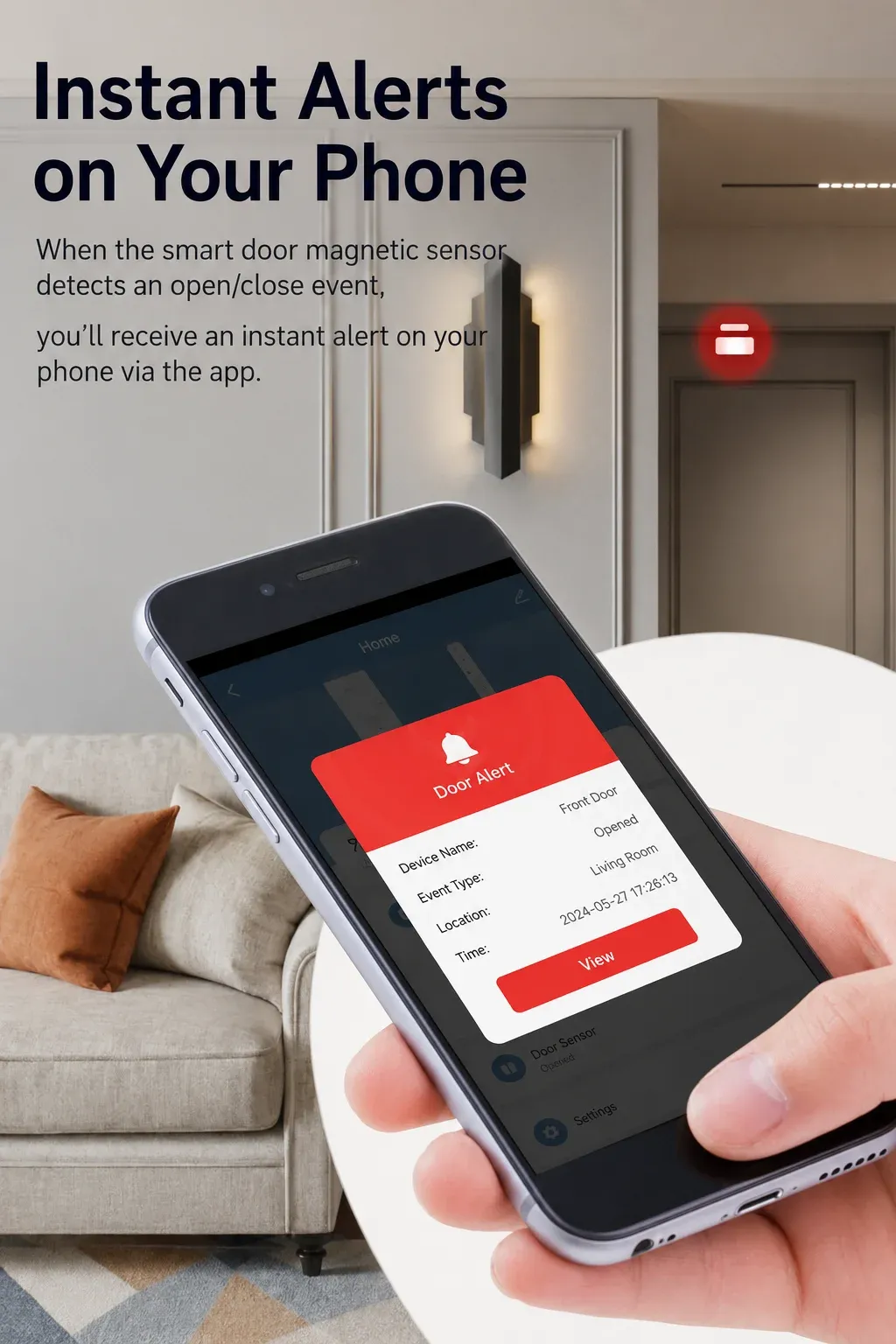 Alertes instantanées sur téléphone avec capteur Tuya