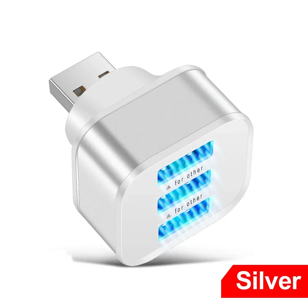 Adaptateur d'extension USB 3 en 1 à 3 ports, séparateur USB multiport, accessoire électronique pour automobile 7
