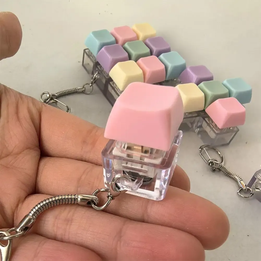 Porte-clés fidget clicker avec 1, 4, 5 ou 9 boutons façon clavier mécanique, idéal pour tromper l'ennui (sans LED) 2