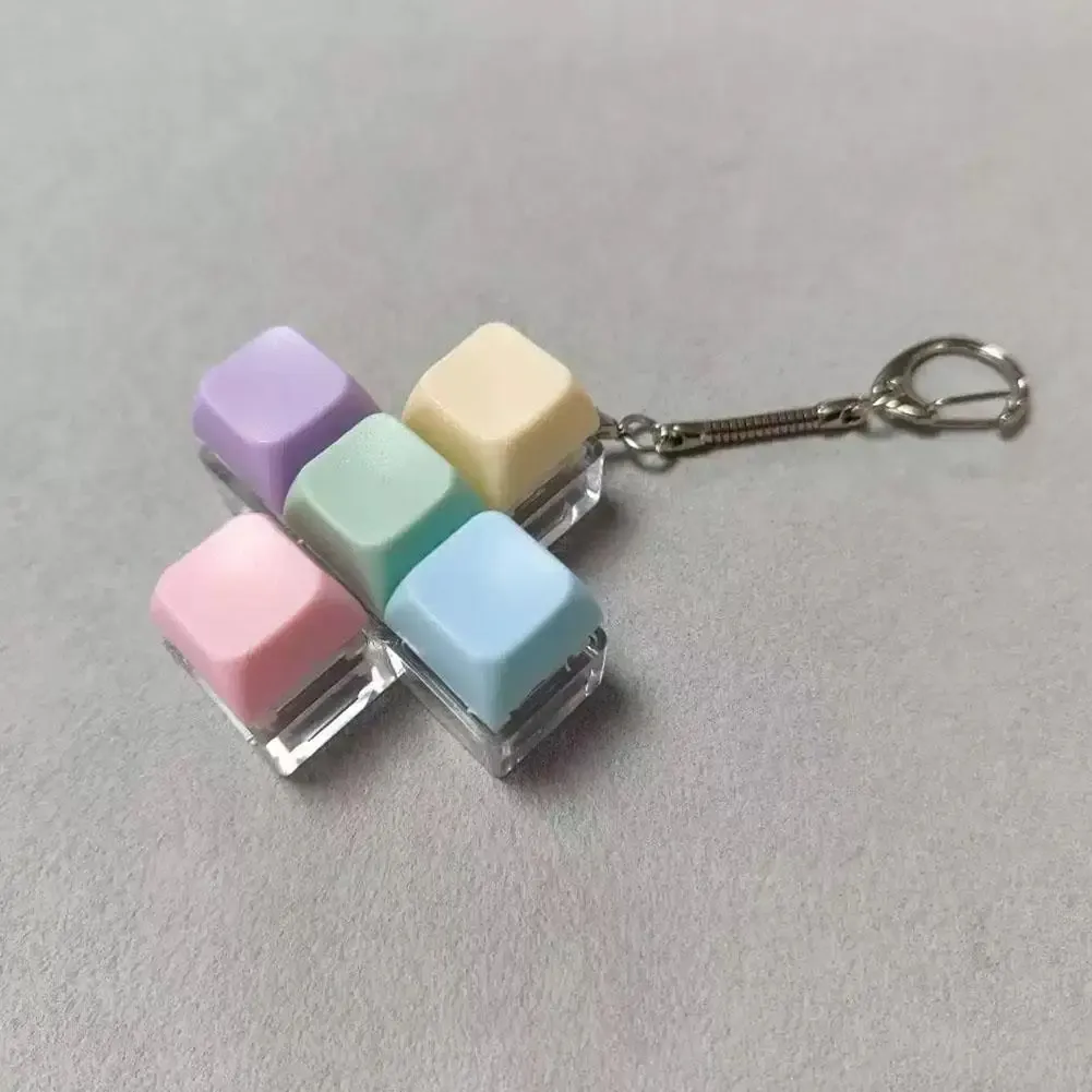 Porte-clés fidget clicker avec 1, 4, 5 ou 9 boutons façon clavier mécanique, idéal pour tromper l'ennui (sans LED) 5