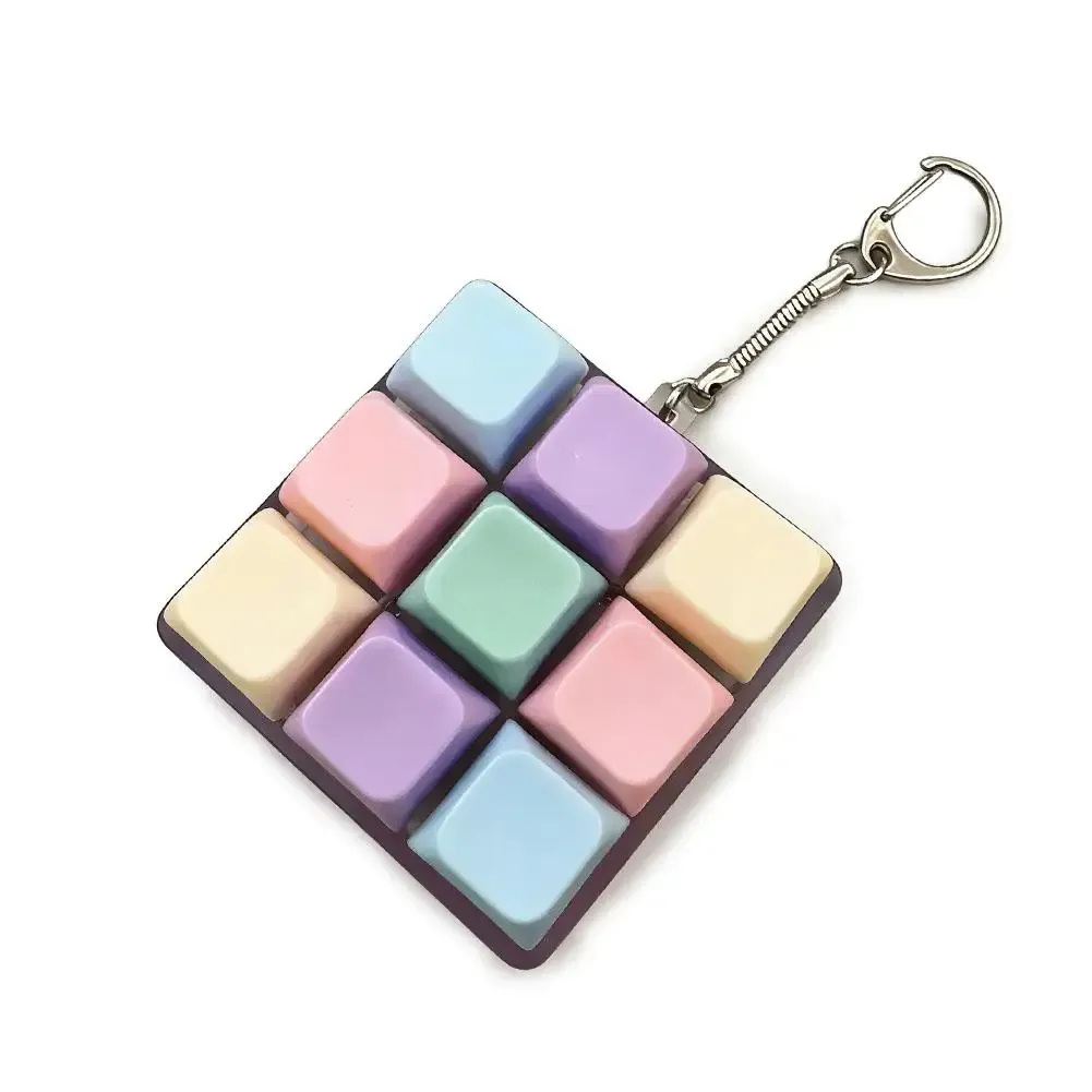 Porte-clés fidget clicker avec 1, 4, 5 ou 9 boutons façon clavier mécanique, idéal pour tromper l'ennui (sans LED) 8