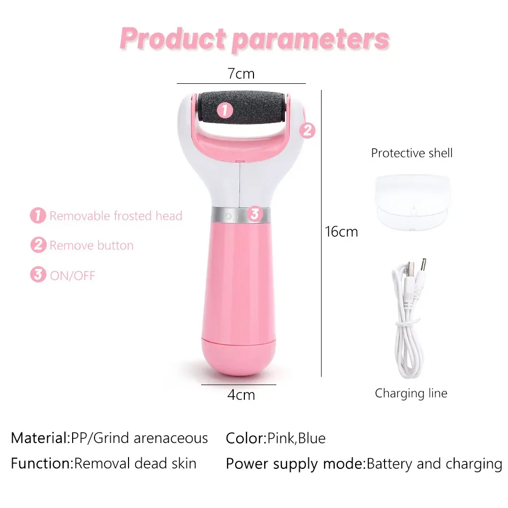 Lime électrique pour les pieds, accessoires inclus