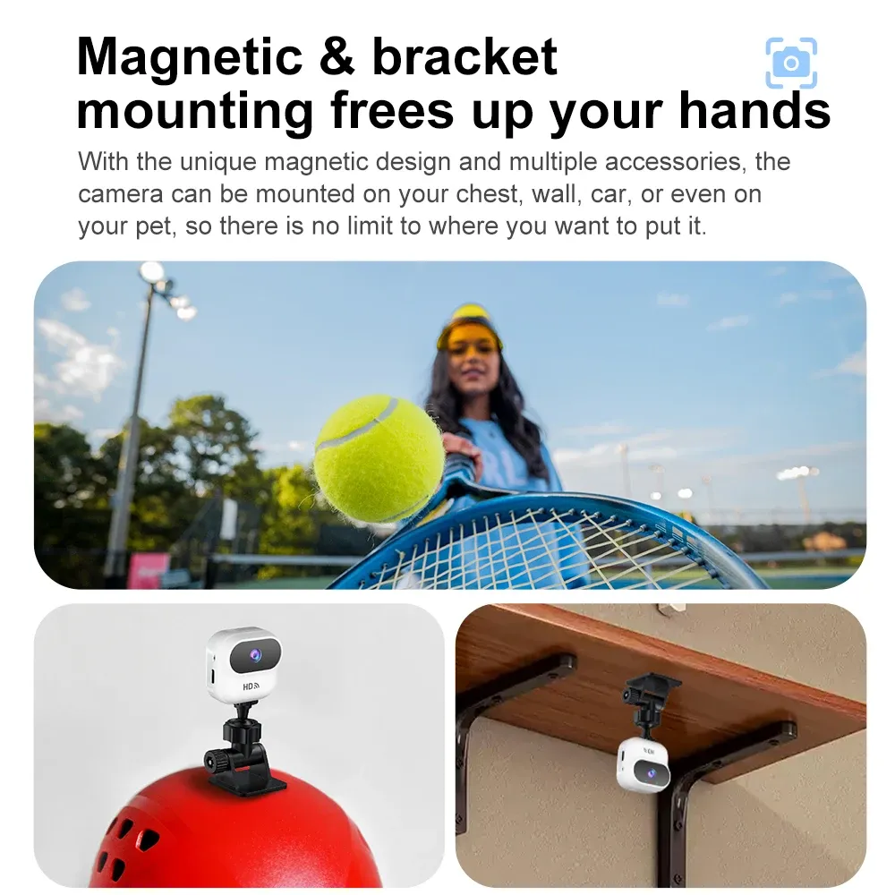 Mini caméra de sécurité intelligente WiFi HD Ourlife avec suivi de mouvement 3