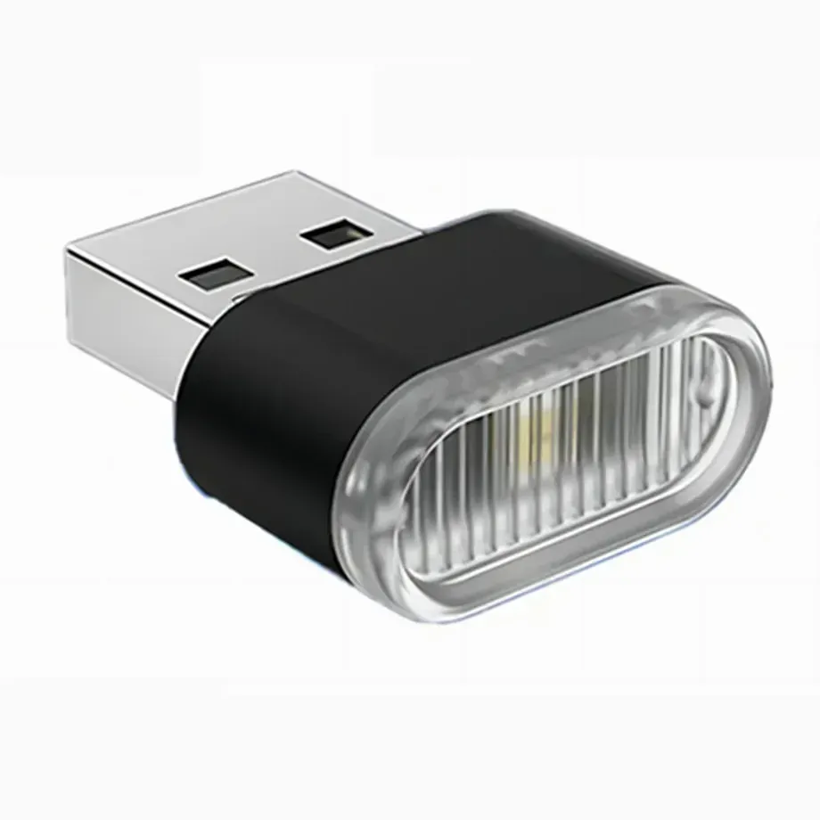 Mini lampe LED USB d'ambiance pour voiture, éclairage néon décoratif universel, compatible PC portable, fonctionnement plug and play 5