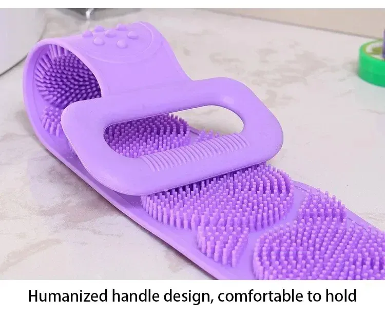 Brosse de bain en silicone, vue de dos