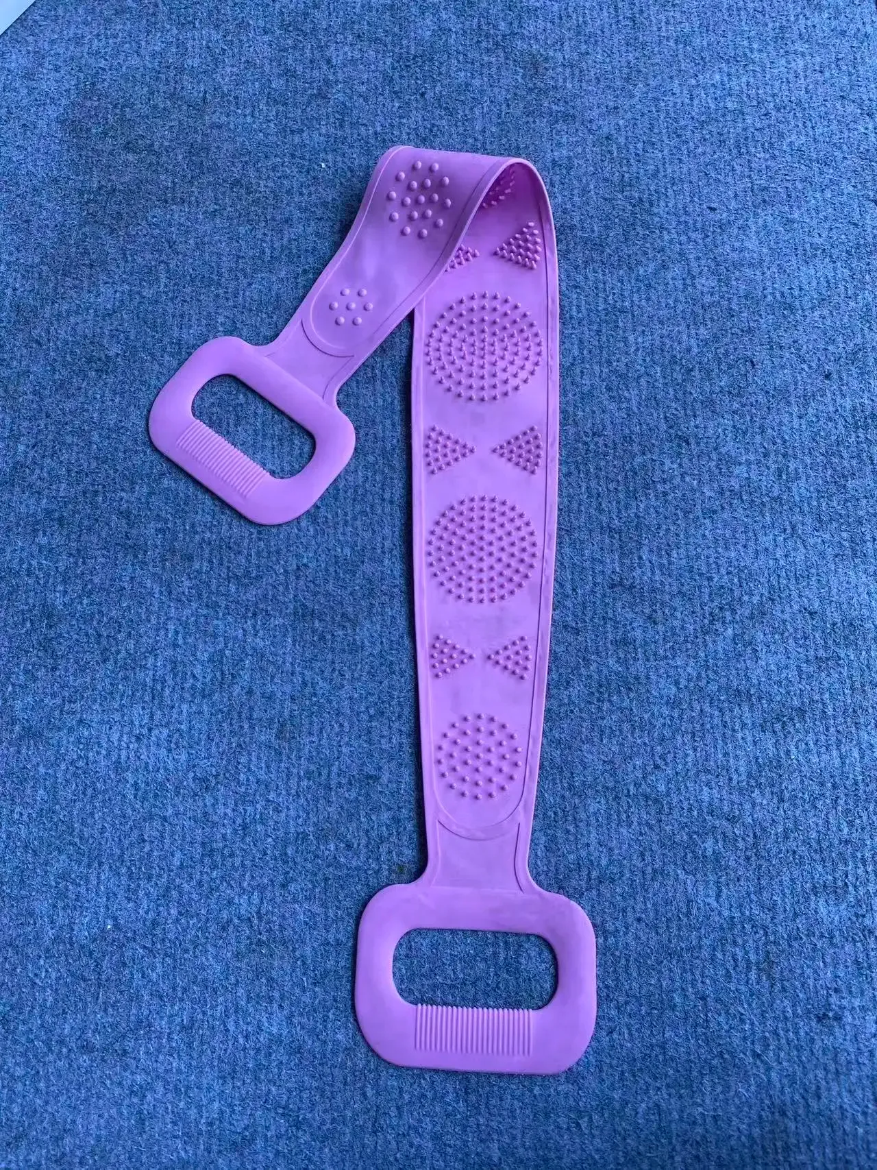 Brosse de bain en silicone pour le dos, éponge de massage, ceinture de douche, arc-en-ciel 12