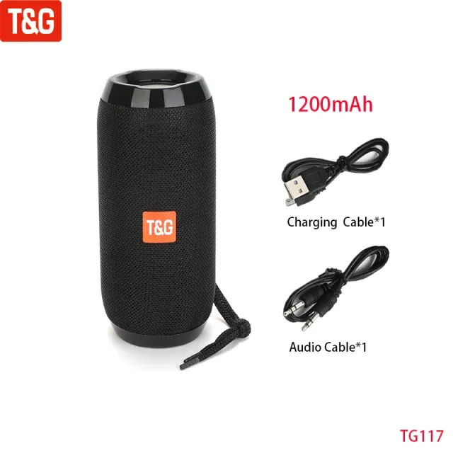 Haut-parleur Bluetooth portable sans fil, enceinte radio FM avec caisson de basses, audio mains libres 7