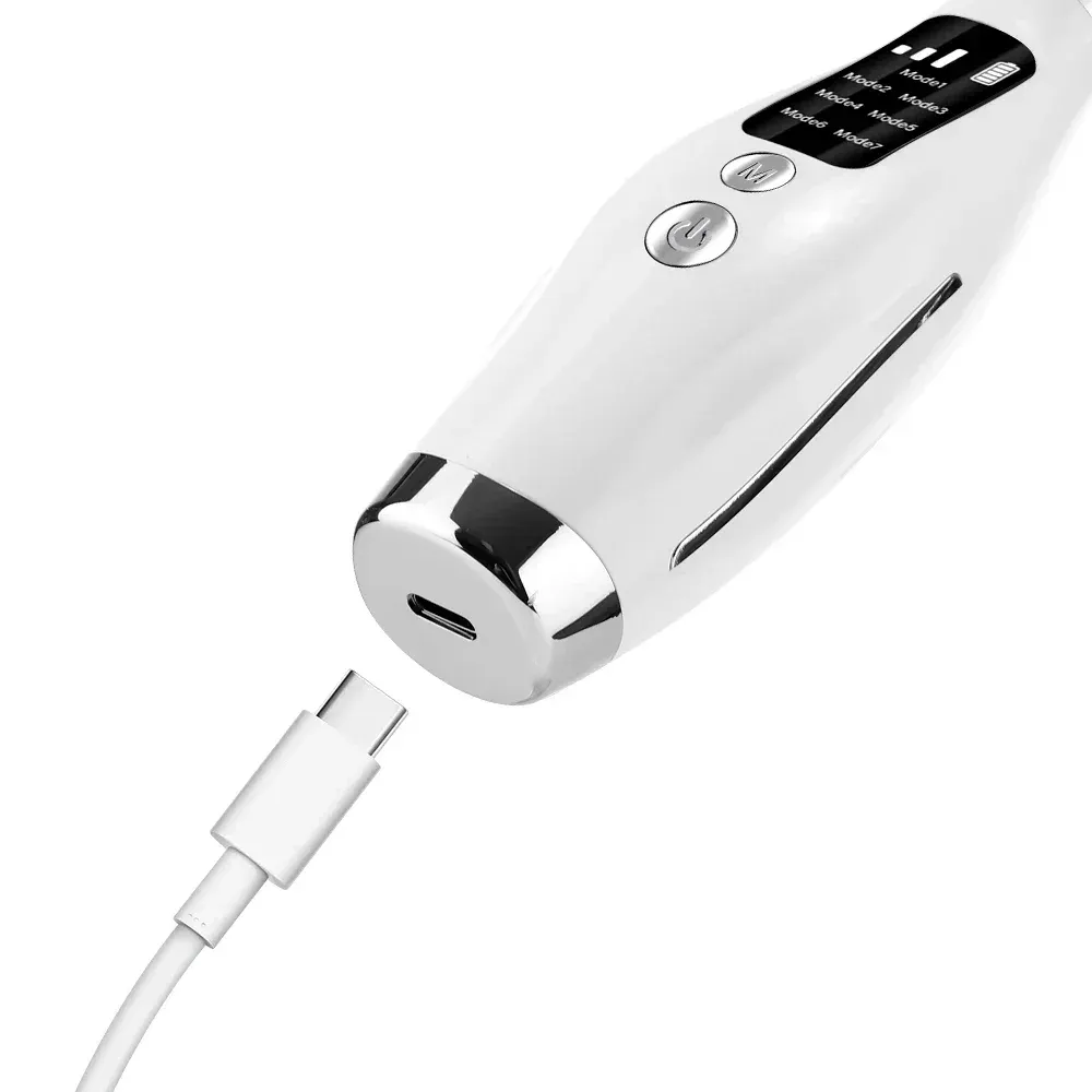 Masseur LED visage et cou, modes lumineux