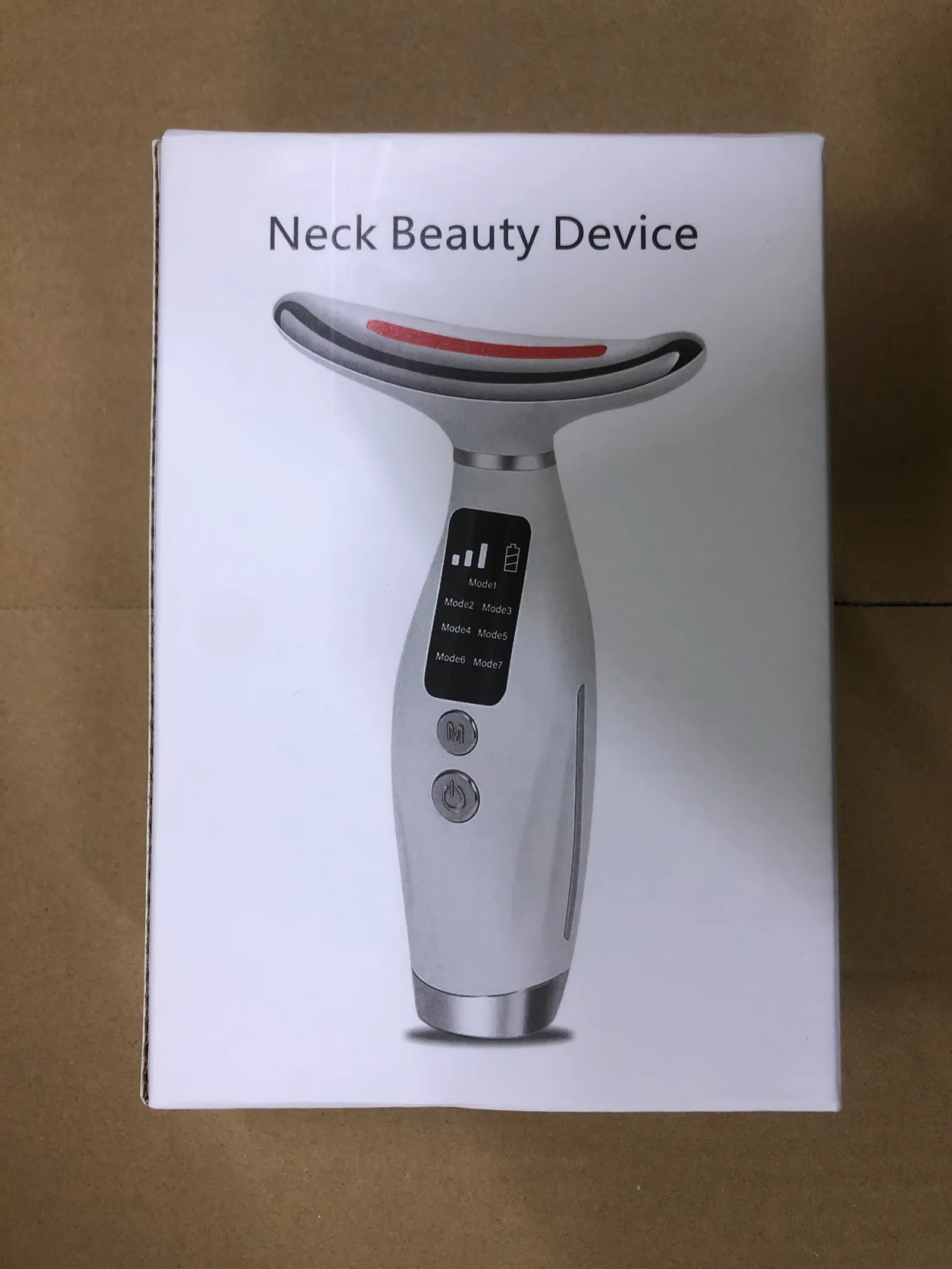 Masseur LED visage et cou, finition élégante