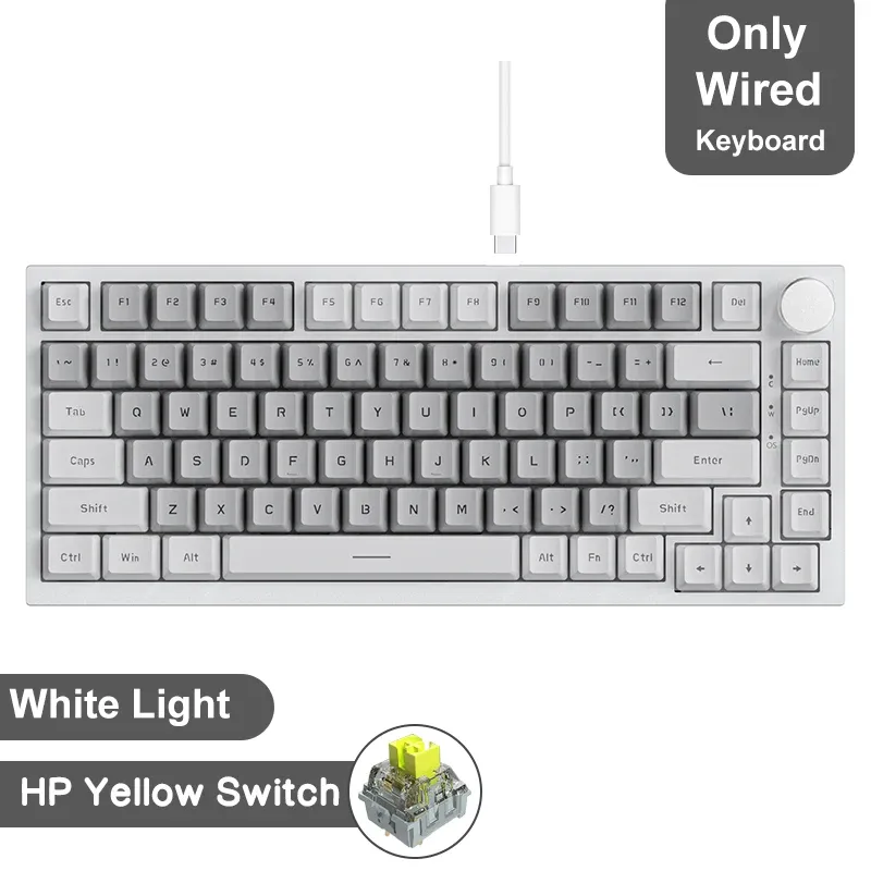 Clavier mécanique sans fil AJAZZ AK820/Pro, Bluetooth 5.1, 2,4 GHz et USB-C filaire, clavier de jeu RGB à montage gasket, à permutation à chaud 13