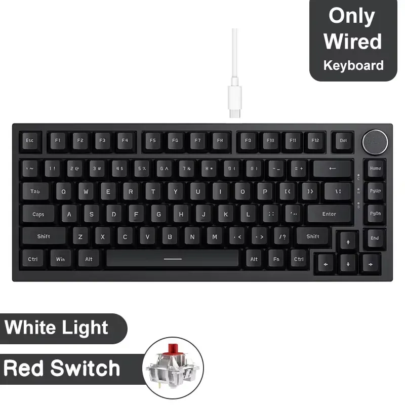 Clavier mécanique sans fil AJAZZ AK820/Pro, Bluetooth 5.1, 2,4 GHz et USB-C filaire, clavier de jeu RGB à montage gasket, à permutation à chaud 10