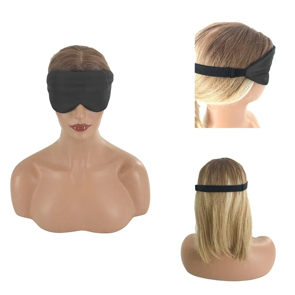 Masque de sommeil en satin de soie, finition soignée