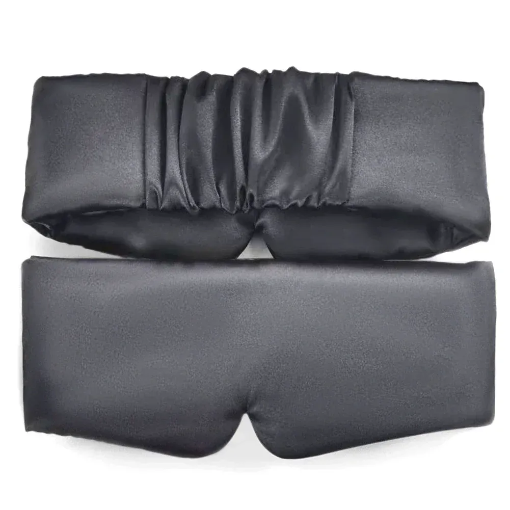 Masque de sommeil en satin de soie pour femmes et hommes, confortable et élargi, couvre-yeux occultant pour une détente optimale 7
