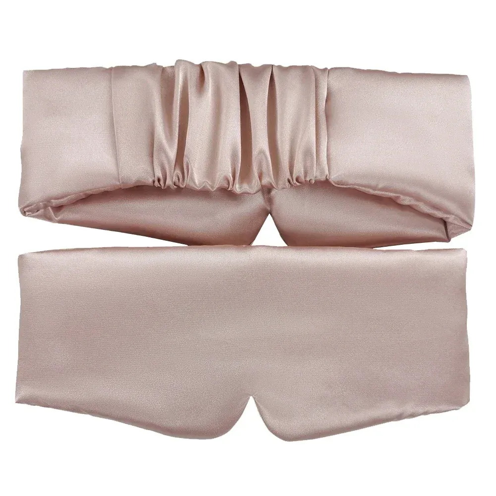 Masque de sommeil en satin de soie pour femmes et hommes, confortable et élargi, couvre-yeux occultant pour une détente optimale 10