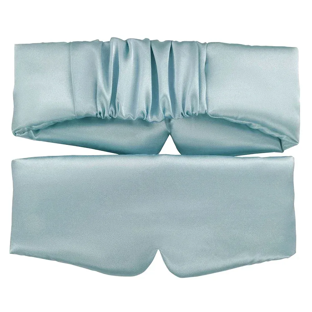 Masque de sommeil en satin de soie pour femmes et hommes, confortable et élargi, couvre-yeux occultant pour une détente optimale 9