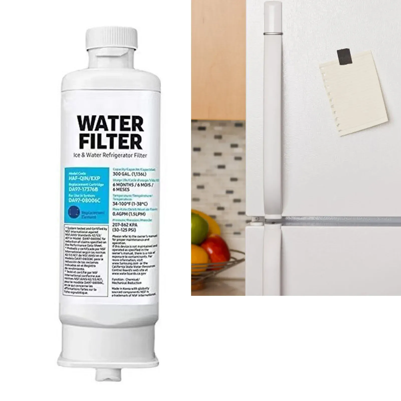 Filtre à eau de remplacement pour réfrigérateur DA97-17376B, anti-fuite 5