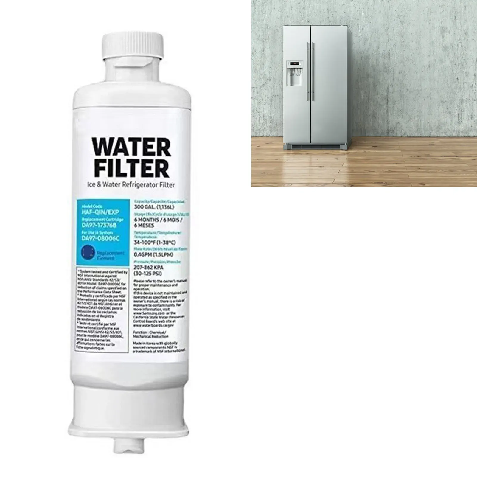 Filtre à eau de remplacement pour réfrigérateur DA97-17376B, anti-fuite 6