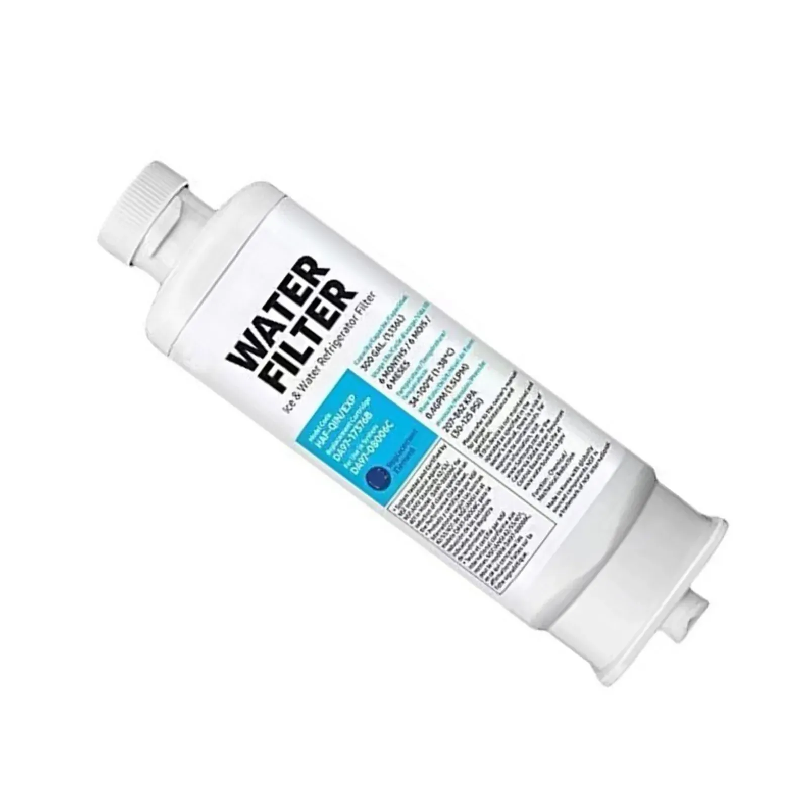 Filtre à eau de remplacement, vue de côté