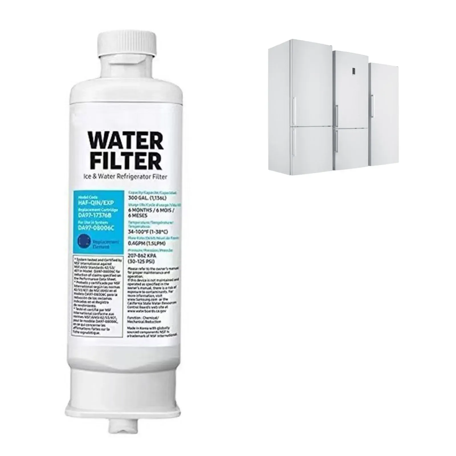 Filtre à eau pour réfrigérateur, finition du boîtier