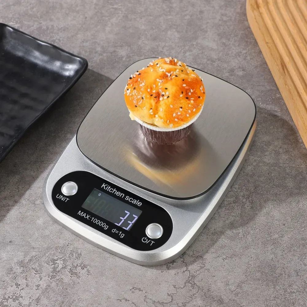 Balance de cuisine numérique 10 kg / 1 g, haute précision, écran LCD, balance électronique portable pour aliments, bijoux, café et pâtisserie 5