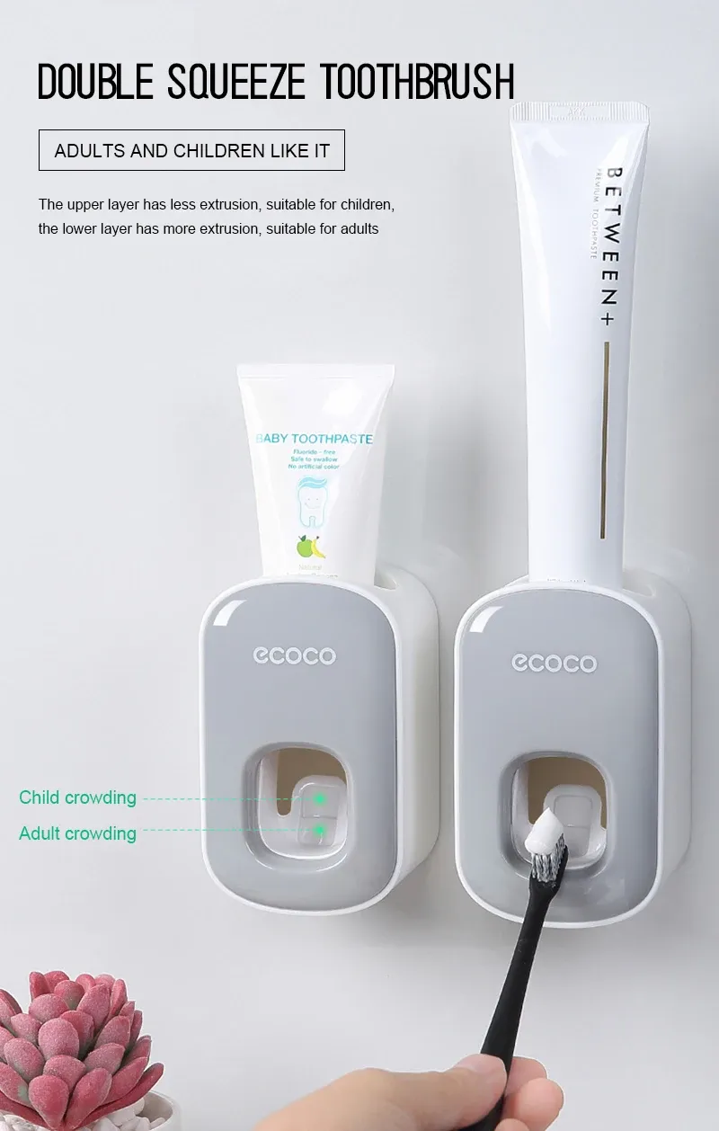 Vue détaillée du distributeur automatique de dentifrice