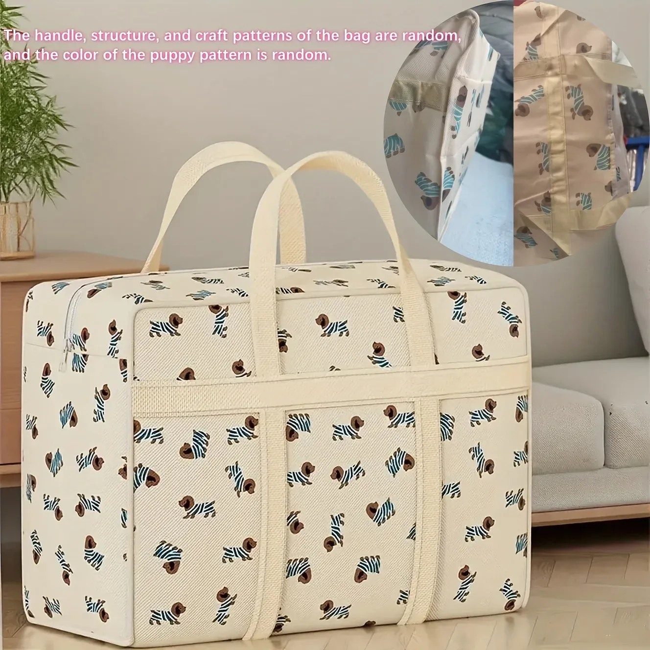 Vue détaillée du sac de rangement de voyage