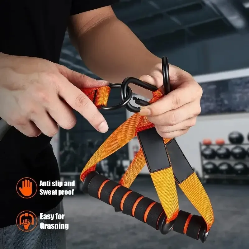 Sangle de résistance avec poignée pour entraînement musculaire et yoga – Naturel 6