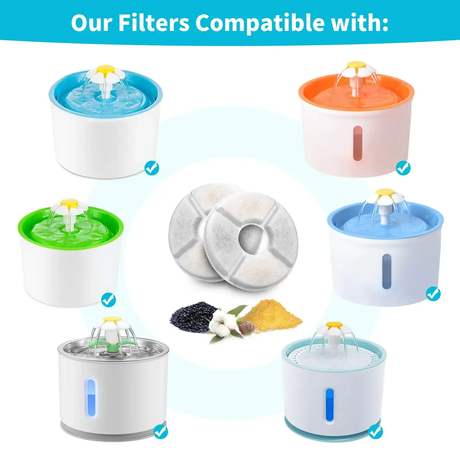 Fontaine automatique pour animaux avec filtre
