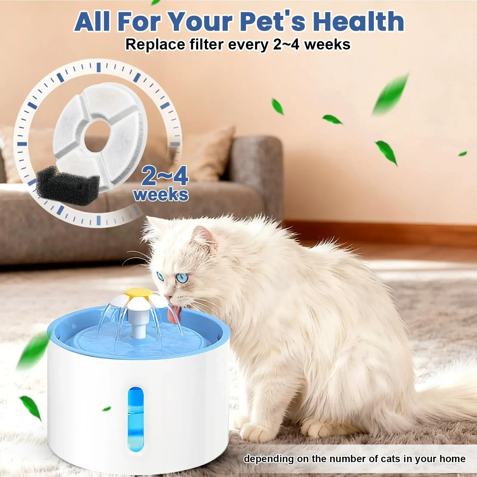 Filtre à charbon pour fontaine à eau animale