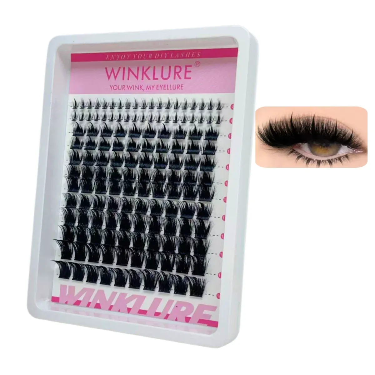 WINKLURE Bouquets de cils Fairy Lash, extensions de cils effet naturel, style manga, effet wispy, courbure D, 120 pièces, 8-16 mm 9
