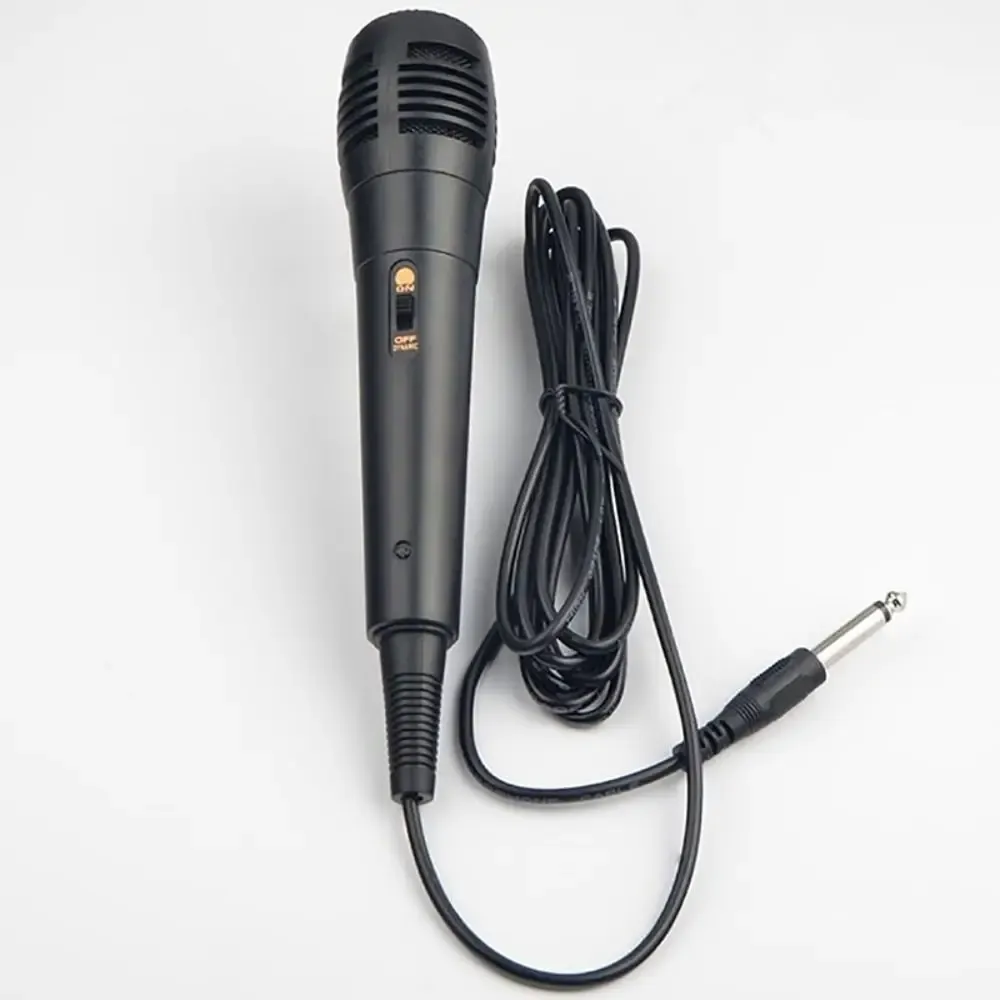 Microphone filaire professionnel dynamique pour chant et karaoké, noir, prise jack 6,35 mm et mini-jack 3,5 mm 2