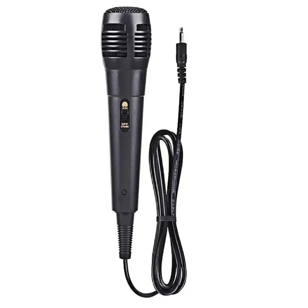 Microphone filaire professionnel dynamique pour chant et karaoké, noir, prise jack 6,35 mm et mini-jack 3,5 mm 3