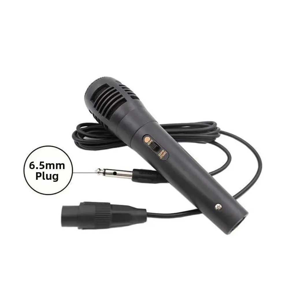 Microphone filaire professionnel dynamique pour chant et karaoké, noir, prise jack 6,35 mm et mini-jack 3,5 mm 8