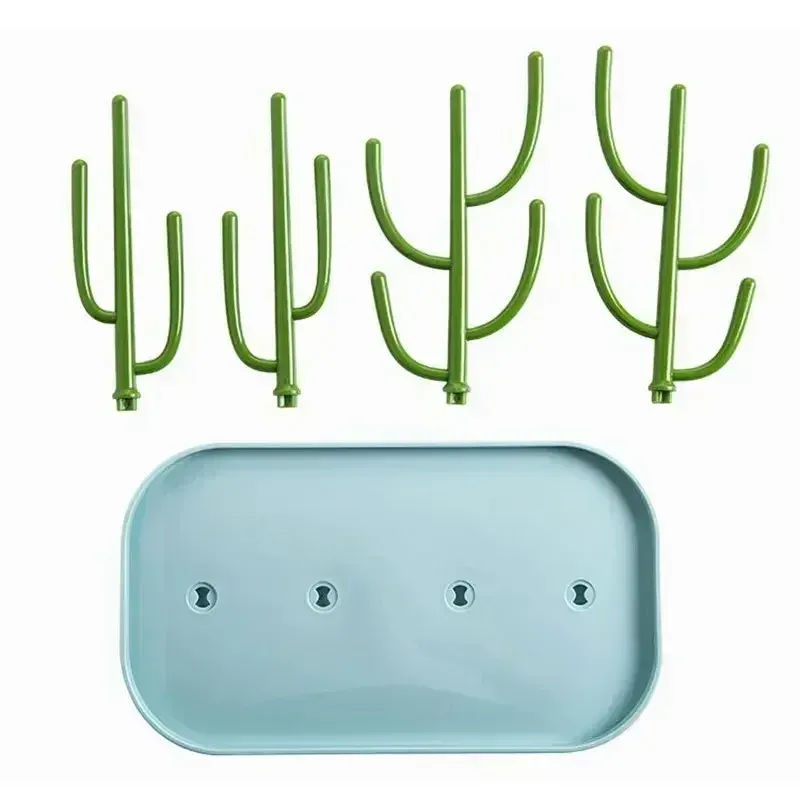 Étagère à bouteilles anti-poussière, égouttoir pliable multifonction, support de séchage pour biberons, rangement pour sucettes et gourdes 4