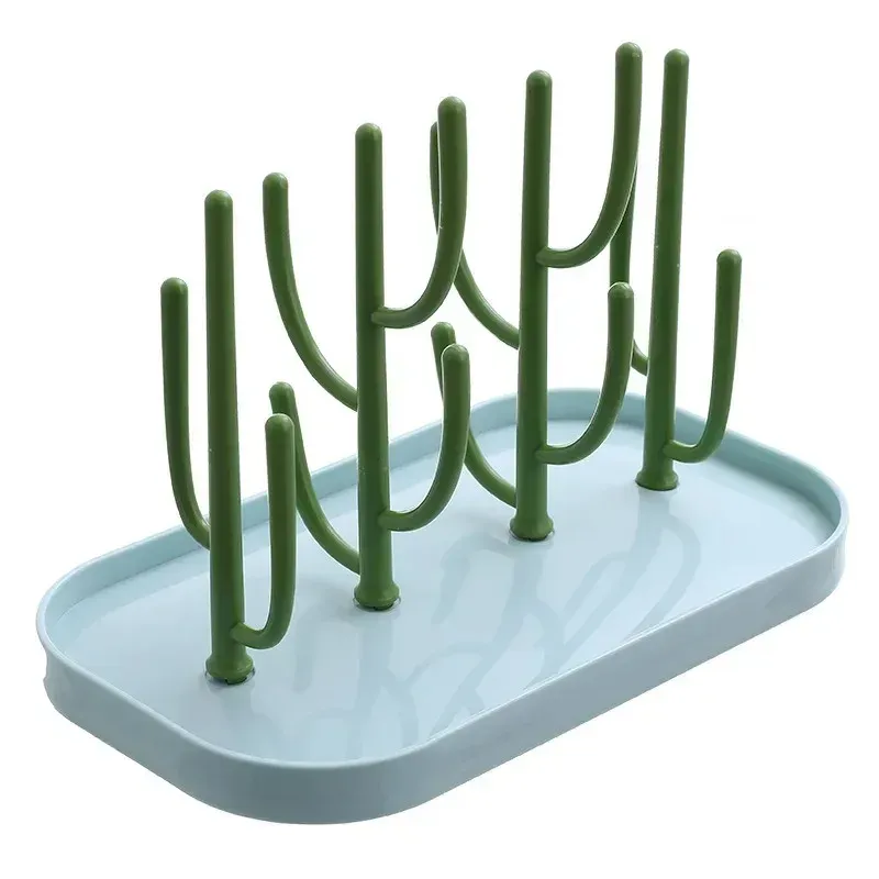 Étagère à bouteilles anti-poussière, égouttoir pliable multifonction, support de séchage pour biberons, rangement pour sucettes et gourdes 8