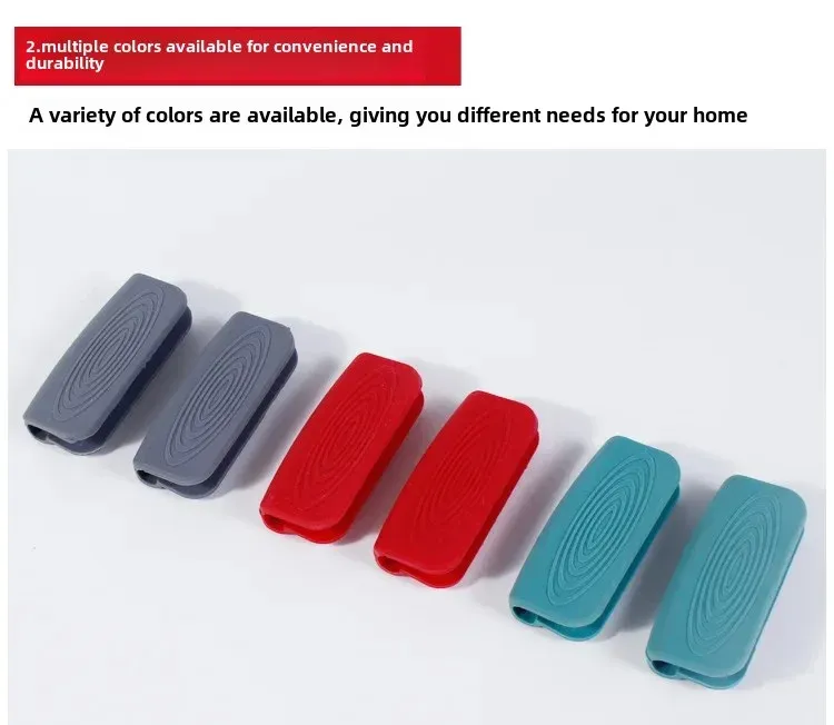 Poignées de pot en silicone en utilisation