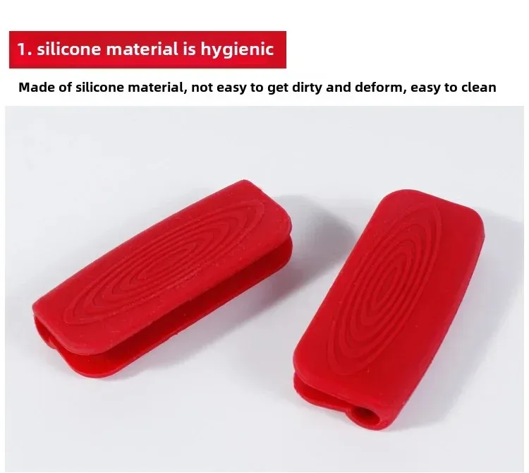 Poignées de pot en silicone, vue détaillée