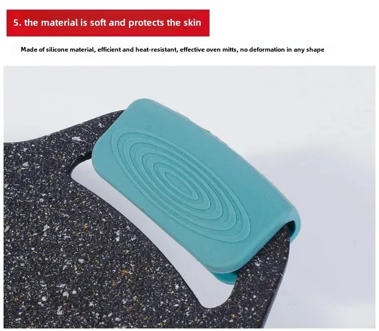 Poignées de pot en silicone, finition texturée