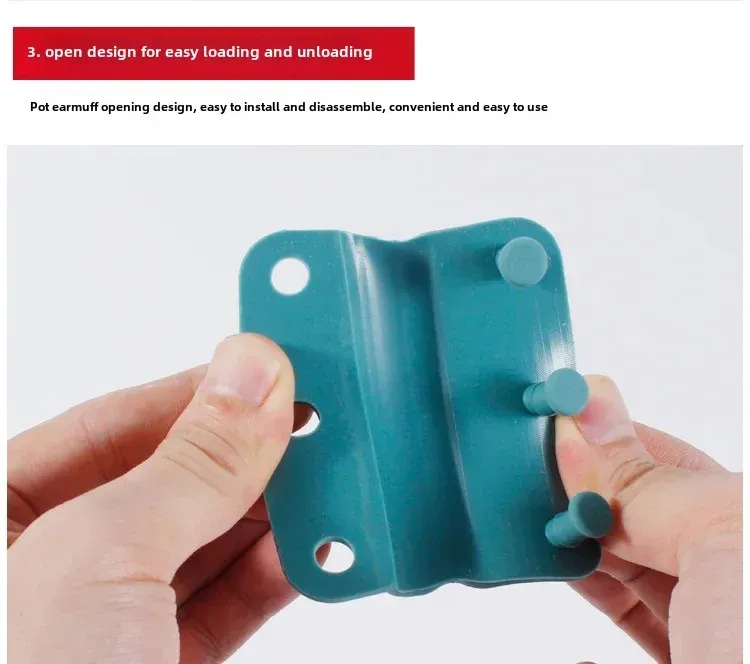 Poignées de pot en silicone, détail de la prise