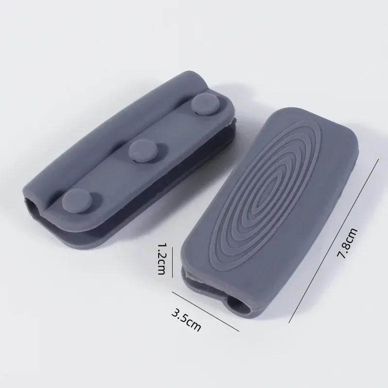 Paire de couvre-poignées en silicone anti-brûlure et antidérapants pour casseroles et poêles 7