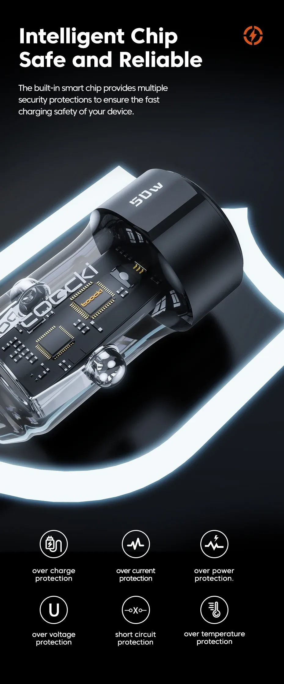 Puce intelligente de protection du chargeur de voiture