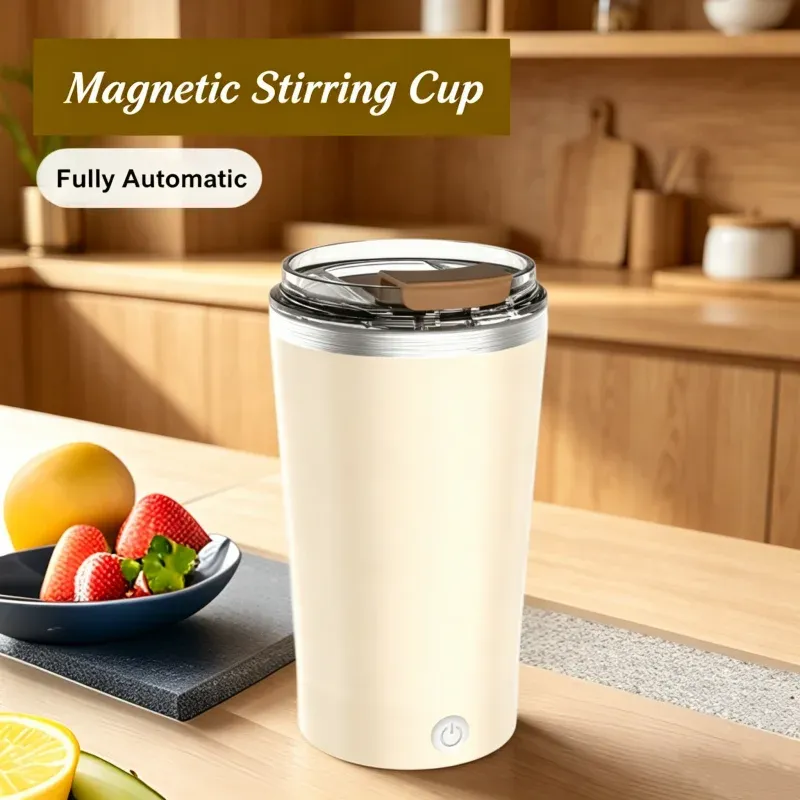 Tasse à mélanger électrique automatique 400 ml, rechargeable par USB, étanche, pour lait et café